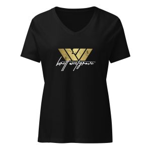 Gold Westgrove Logo Women’s relaxed v-neck t-shirt